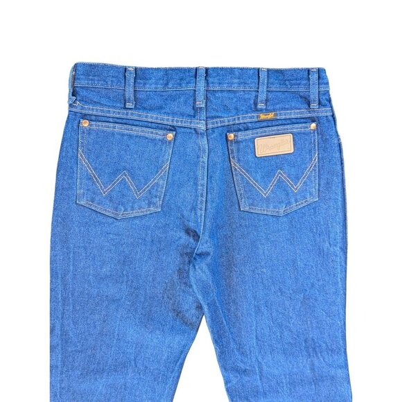 Vintage Wrangler Straight Leg Blue Jeans Mens Size 32 x 32 - Picture 7 of 7